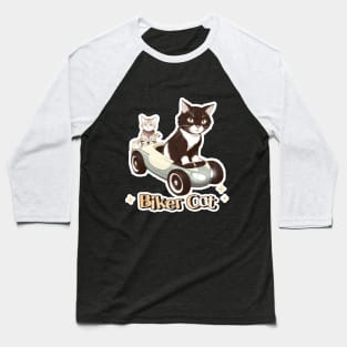 Biker Cat,Racer Cat Baseball T-Shirt